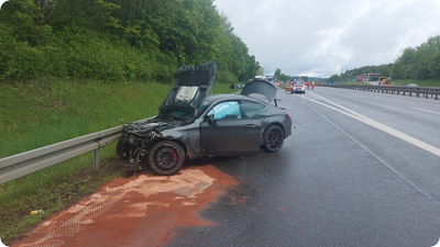 Verletzte bei Verkehrsunfall auf A 81