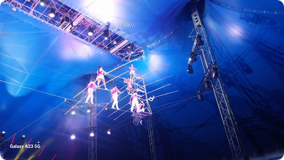 Wassershow begeistert im Zirkus