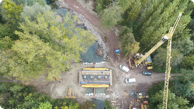 Brückenbaustelle im Rheinwald kann besichtigt werden